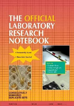 (EBOOK)-The Official Laboratory Research Notebook (100 duplicate sets)