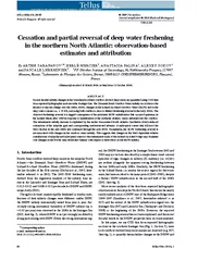Cessation and partial reversal of deep water fresheningin the northern North Atlantic: