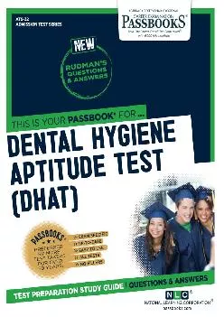 (READ)-Dental Hygiene Aptitude Test (DHAT) (ATS-32): Passbooks Study Guide (32) (Admission