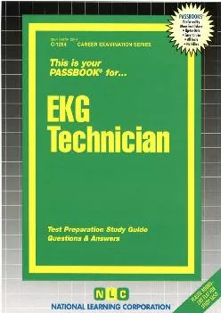 (BOOS)-EKG Technician(Passbooks) (Career Examination Series)