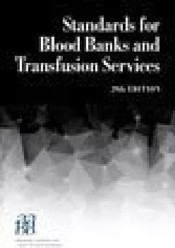 (EBOOK)-Standards for Blood Banks and Transfusion Services, 29th edition