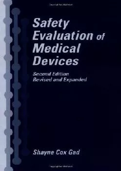 (BOOK)-Safety Evaluation of Medical Devices