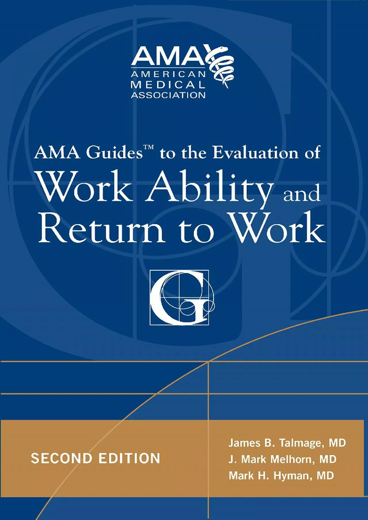 (BOOS)-AMA Guides to the Evaluation of Work Ability and Return to Work