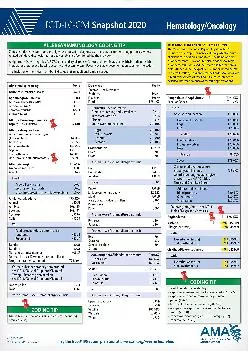 (BOOK)-ICD-10-CM 2020 Snapshot Coding Card: Hematology/Oncology