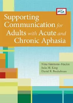 (EBOOK)-Supporting Communication for Adults with Acute and Chronic Aphasia (AAC)