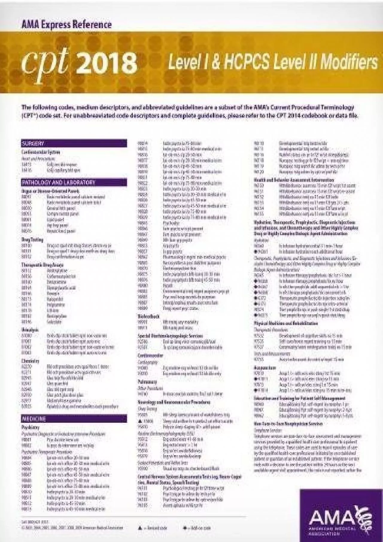 PDF-(DOWNLOAD)-Express Reference Card - CPT & HCPCS Modifiers 2018