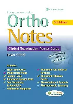 (READ)-Ortho Notes: Clinical Examination Pocket Guide (Davis\'s Notes)