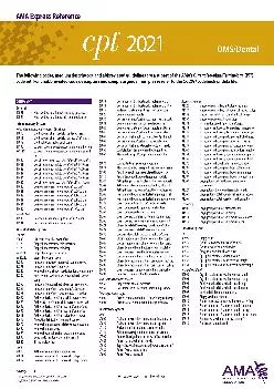 (READ)-OMS/Dental (CPT 2021 Express Reference Coding Card)