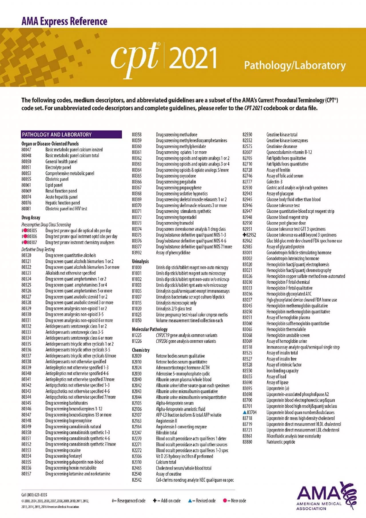 PDF-(EBOOK)-Pathology/Laboratory (CPT 2021 Express Reference Coding Card)