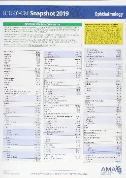 (READ)-ICD-10-CM 2019 Snapshot Coding Card: Ophthalmology