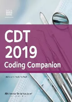 (BOOS)-CDT 2019 Coding Companion: Help Guide for the Dental Team (Practical Guide)