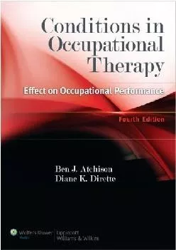 (DOWNLOAD)-Conditions in Occupational Therapy: Effect on Occupational Performance