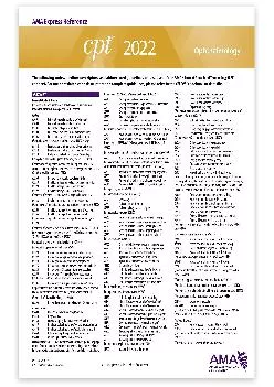 (BOOS)-CPT Express Reference Coding Card 2022: Ophthalmology