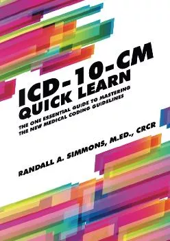 (EBOOK)-ICD-10-CM Quick Learn (Quick Learn Guides)