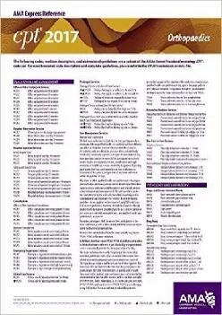 (READ)-CPT 2017 Express Reference Cards: Orthopaedics