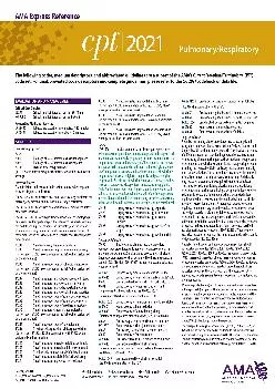 (BOOS)-Pulmonary/Respiratory (CPT 2021 Express Reference Coding Card)