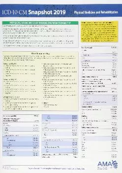 (BOOK)-ICD-10-CM 2019 Snapshot Coding Card: Physical Medicine and Rehabilitation