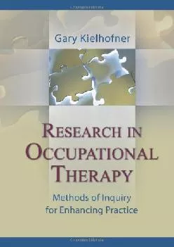 (EBOOK)-Research in Occupational Therapy: Methods of Inquiry for Enhancing Practice