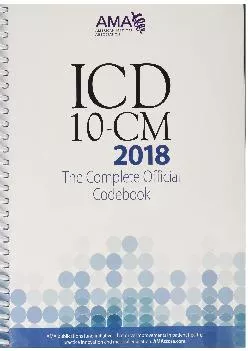 (DOWNLOAD)-ICD-10-CM 2018: The Complete Official Codebook (Icd-10-Cm the Complete Official Codebook)