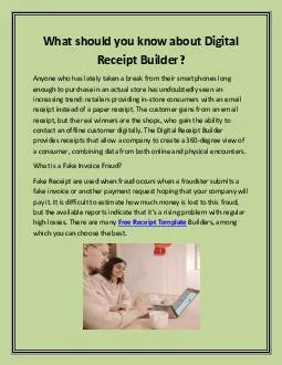 What should you know about Digital Receipt Builder?