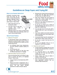Guidelines on Deep Fryers and Frying OilWhat are the Potential Health