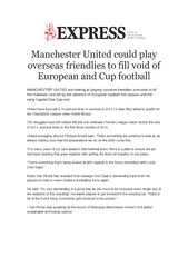 Manchester United could play