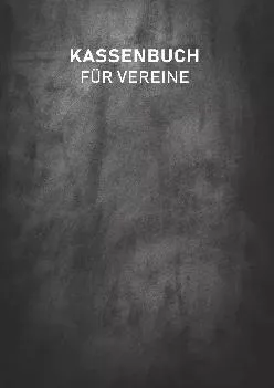 (DOWNLOAD)-Kassenbuch für Vereine: Simples Kassenbuch für Vereine | DIN A5 (German Edition)