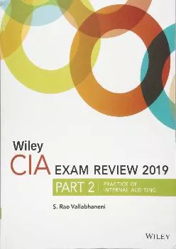 (DOWNLOAD)-Wiley CIA Exam Review 2019, Part 2: Practice of Internal Auditing (Wiley CIA Exam Review Series)