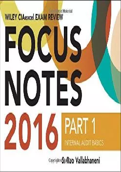 (EBOOK)-Wiley CIAexcel Exam Review 2016 Focus Notes: Part 1, Internal Audit Basics (Wiley CIA Exam Review Series)