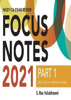 (EBOOK)-Wiley CIA Exam Review 2021 Focus Notes, Part 1: Essentials of Internal Auditing (Wiley CIA Exam Review Series)