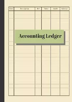 (EBOOK)-Accounting Ledger: Simple Ledger | Cash Book Accounts Bookkeeping Journal for