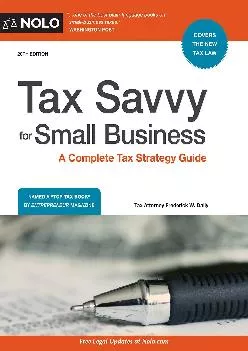(EBOOK)-Tax Savvy for Small Business: A Complete Tax Strategy Guide