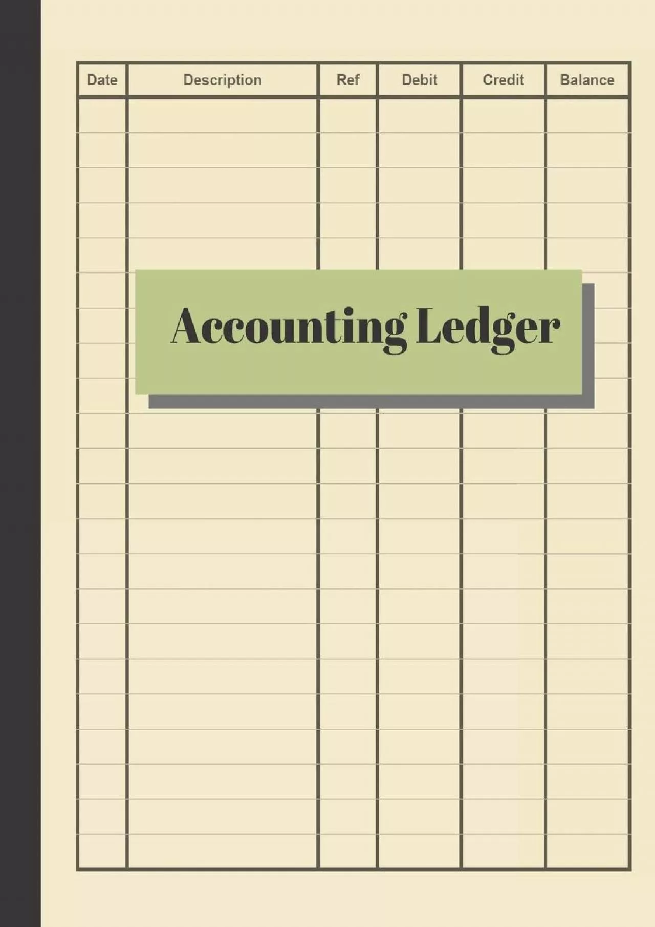(READ)-Accounting Ledger: Simple Ledger | Cash Book Accounts Bookkeeping Journal for Small