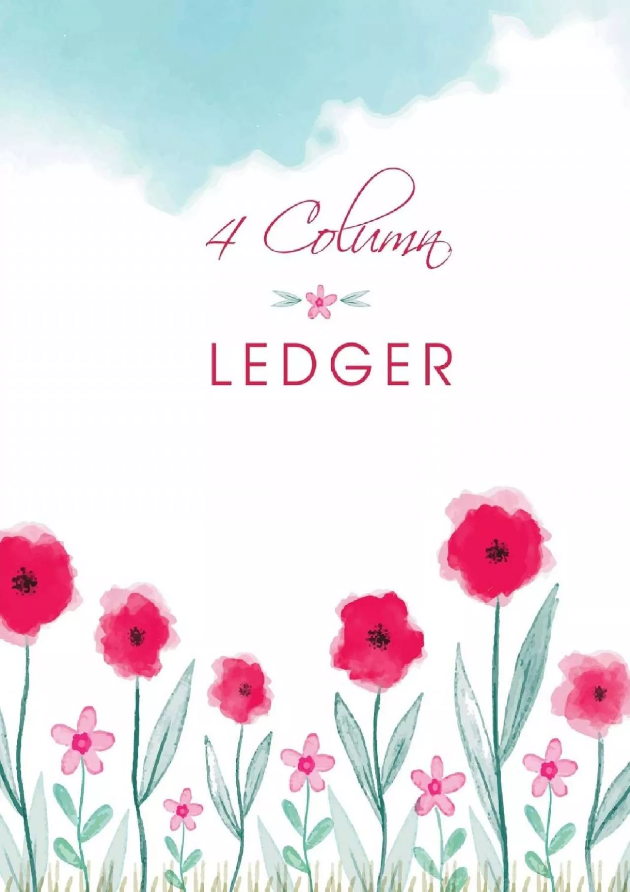 (READ)-4 Column Ledger: Small Business Bookkeeping Columnar Ruled Ledger Accounting Records