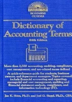 (BOOK)-Dictionary of Accounting Terms (Barron\'s Business Dictionaries)