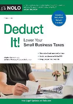 (DOWNLOAD)-Deduct It!: Lower Your Small Business Taxes