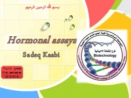 Hormonal assays Sadeq   Kaabi