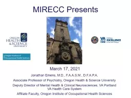 MIRECC Presents Jonathan Emens, M.D., F.A.A.S.M., D.F.A.P.A.