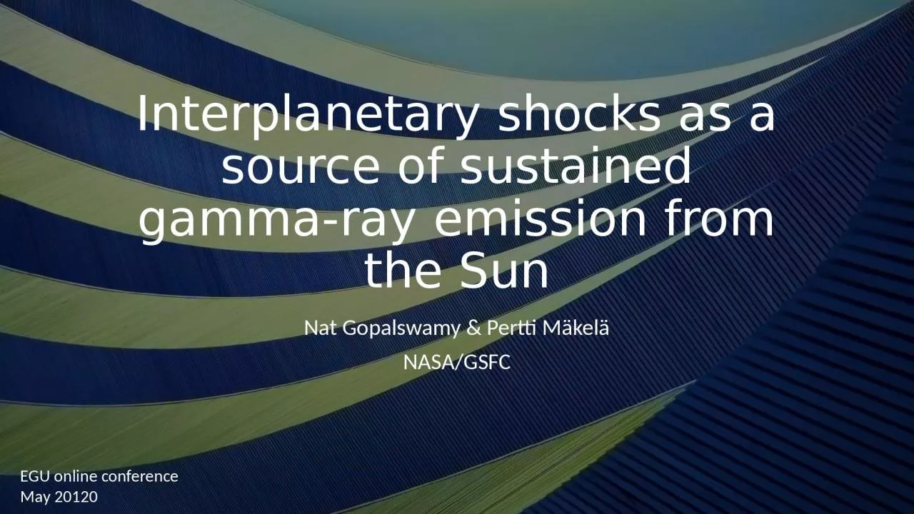 PPT-Interplanetary shocks as a source of sustained gamma-ray emission from the Sun