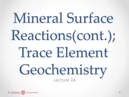 Mineral Surface Reactions