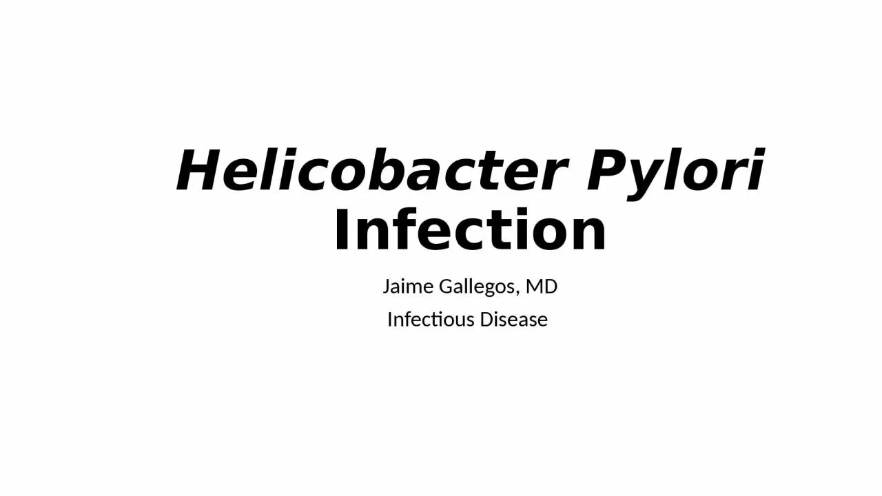 PPT-Helicobacter Pylori Infection