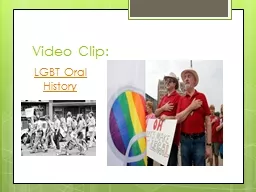 Video Clip: LGBT Oral History