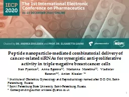 Peptide  nanoparticle -mediated combinatorial delivery of cancer-related