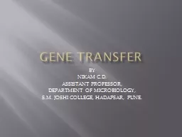 GENE TRANSFER BY NIKAM C.D.