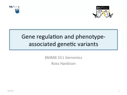 Gene regulation and phenotype-associated