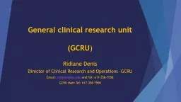 General clinical research unit