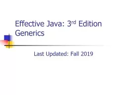 Effective Java: 3 rd  Edition