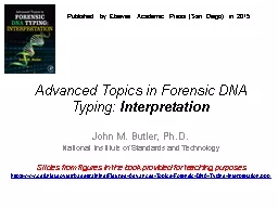 Advanced Topics in Forensic DNA Typing: