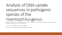 Analysis of DNA uptake sequences in pathogenic species of the