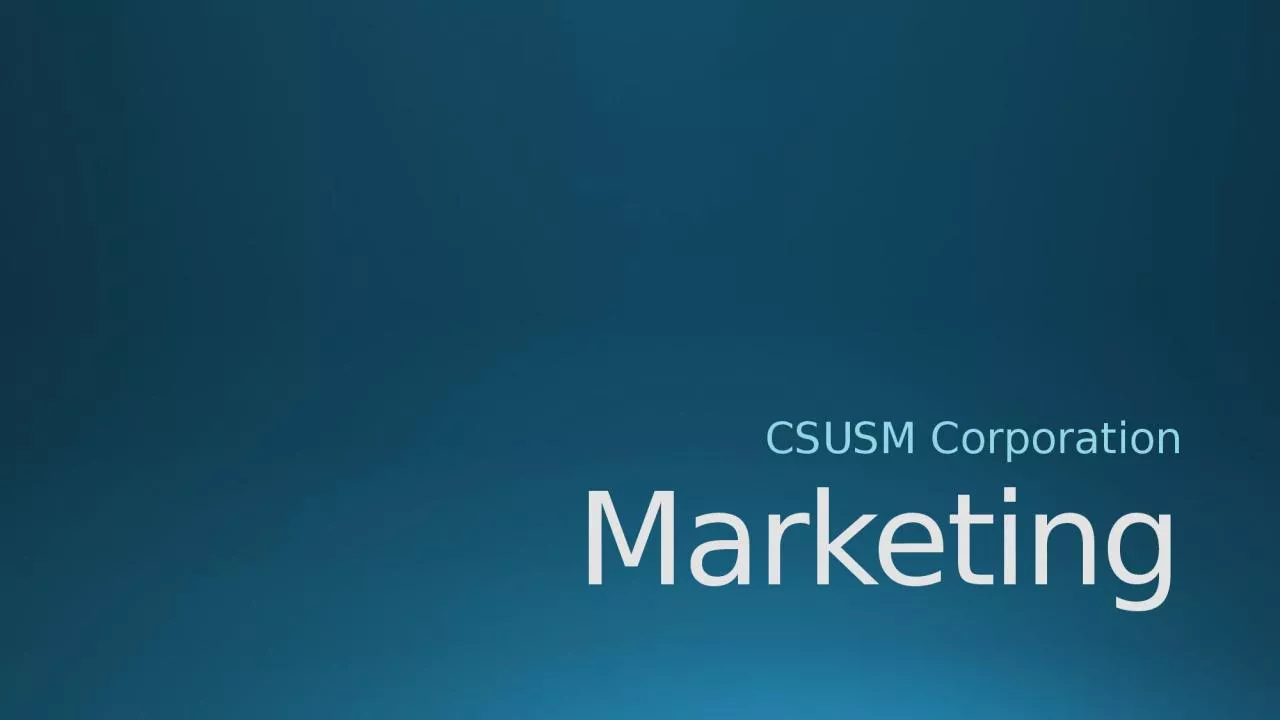Marketing CSUSM Corporation